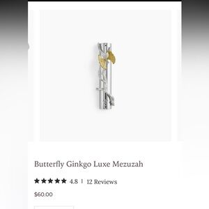 Butterfly Ginkgo Luxe Mezuzah